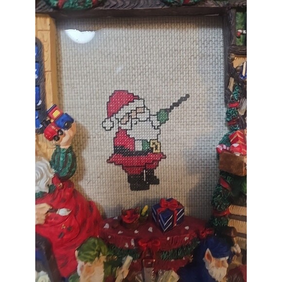 Christmas Framed Santa Needlepoint - Picture 5 of 6
